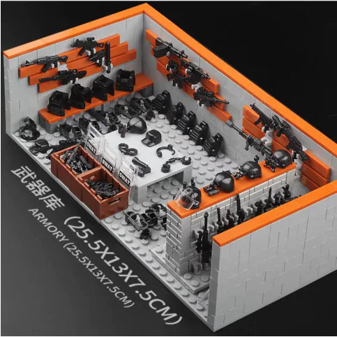 Military Gun Locker Compatible with LEGO (Single Piece)