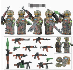 Army Ranger Unit - Desert Camo Building Figures Set